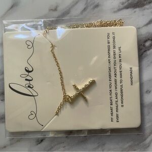 Gold Cross Pendant Necklace